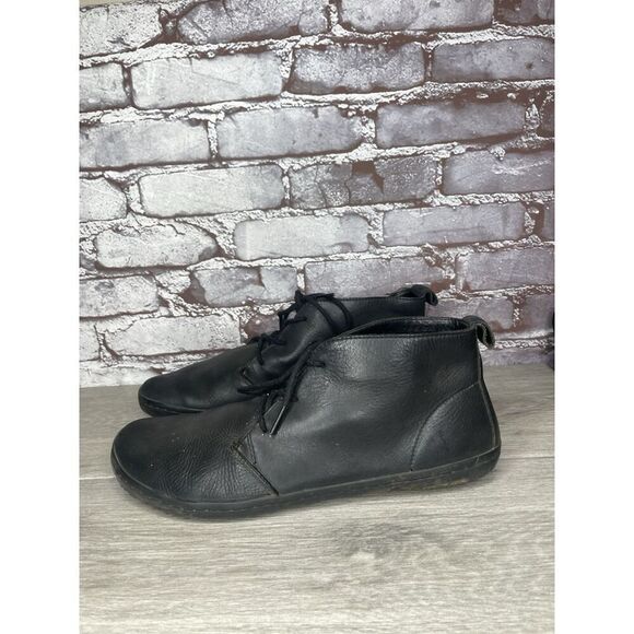 VivoBarefoot Men’s Gobi Black Leather Boots Lace Up Running Shoes Sz 45EU/12M US main image 12